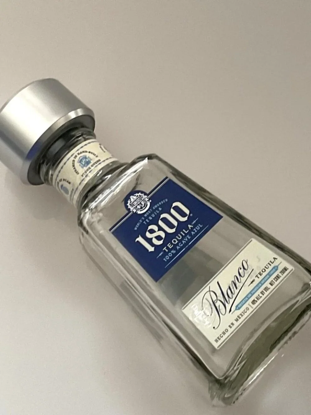DIY 1800 TEQUILA CUTE BOTTLE EMPTY, GLASS, 200 ML